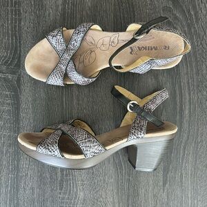 ROMIKA Nancy Gray - Brown Snakeskin Print Heels Sandals 40 - 9